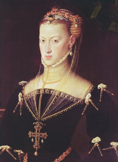 Archduchess Maria of Austria (detail) by Anthonis van Dashorst Mor